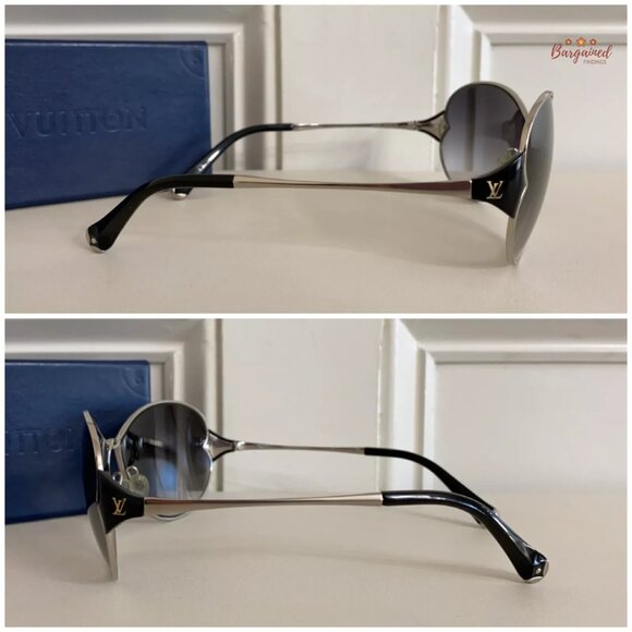 Authentic LOUIS VUITTON Silvertone Metal Frame Daisy Sunglasses - Z0261U - Picture 7 of 14